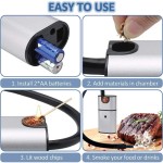 Alat Pengasap Makanan Dingin BBQ Alat Pengasap Mini Genggam Portabel dengan Serpihan Kayu untuk Daging, Steak, Keju, Salmon, Sosis